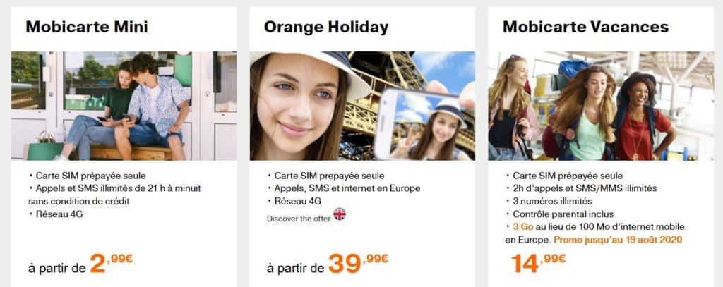 Mobicarte Orange offres