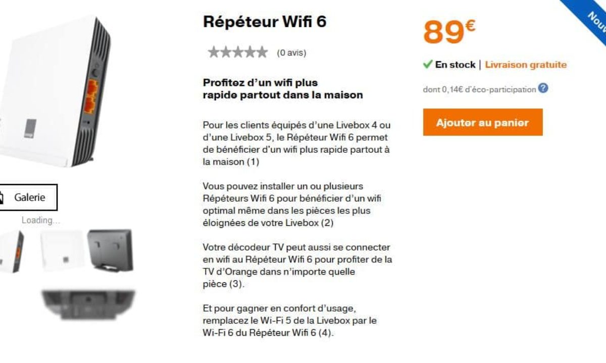 Nouveauté Orange : un répéteur Wi-Fi 6 disponible en option ou sur