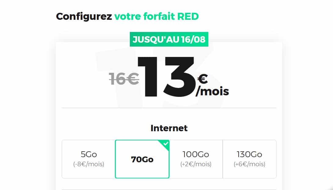 RED Mobile la promotion sur les forfaits sans engagement est