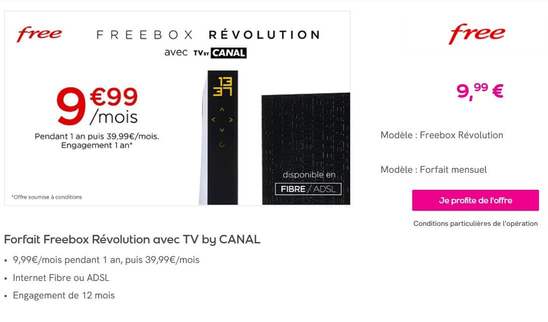 Vente Privée Freebox Révolution à 999 €mois Loffre Sétend Jusquau 15 Septembre 2021 0304