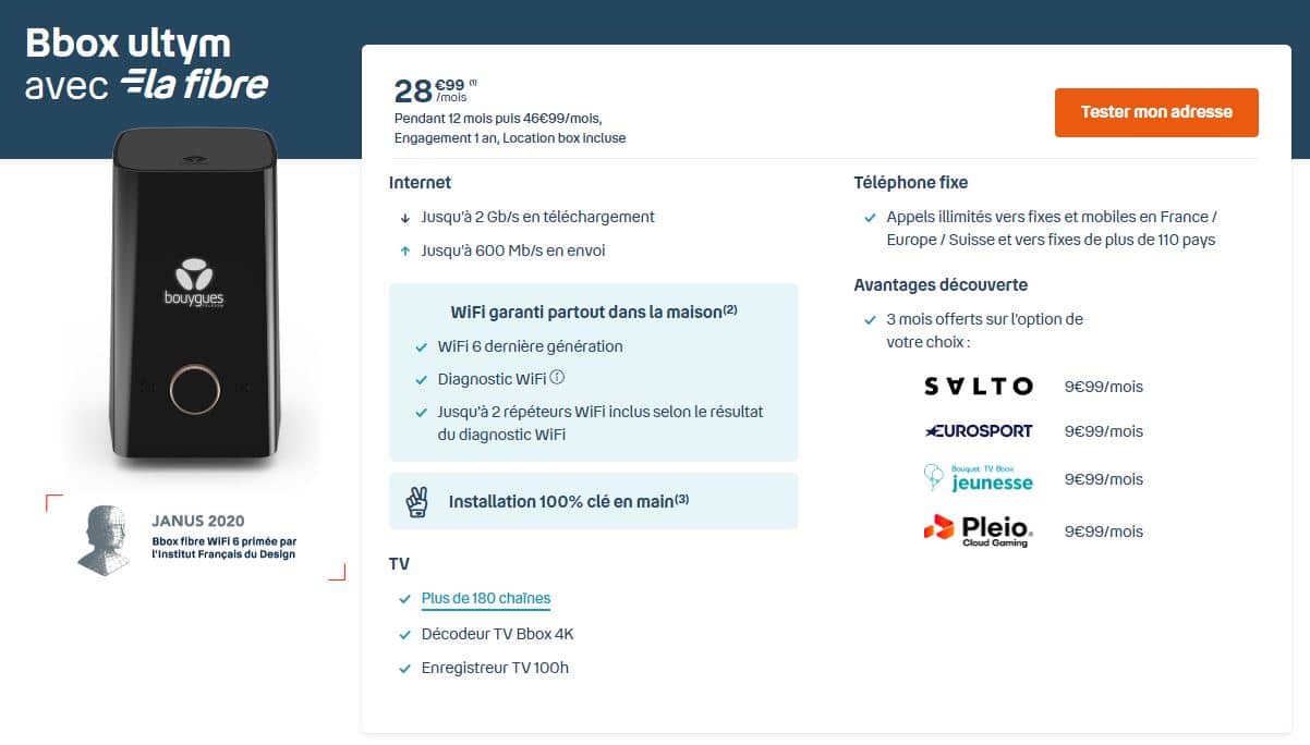 Box Fibre Avec Débit En Téléchargement Jusqu’à 2 Gb/s : Comparatif SFR ...