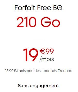 free forfait 5G