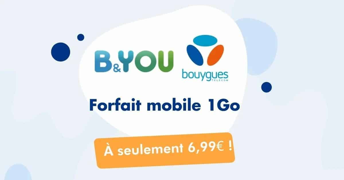 Découvrez les forfaits de 1 Go à moins de 7 € avec RED et B&You