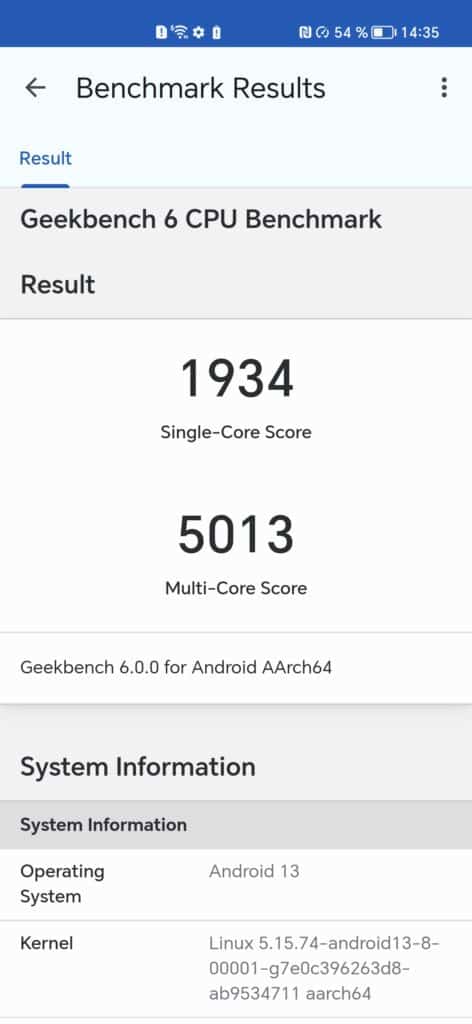 geekbench du magic 5 pro