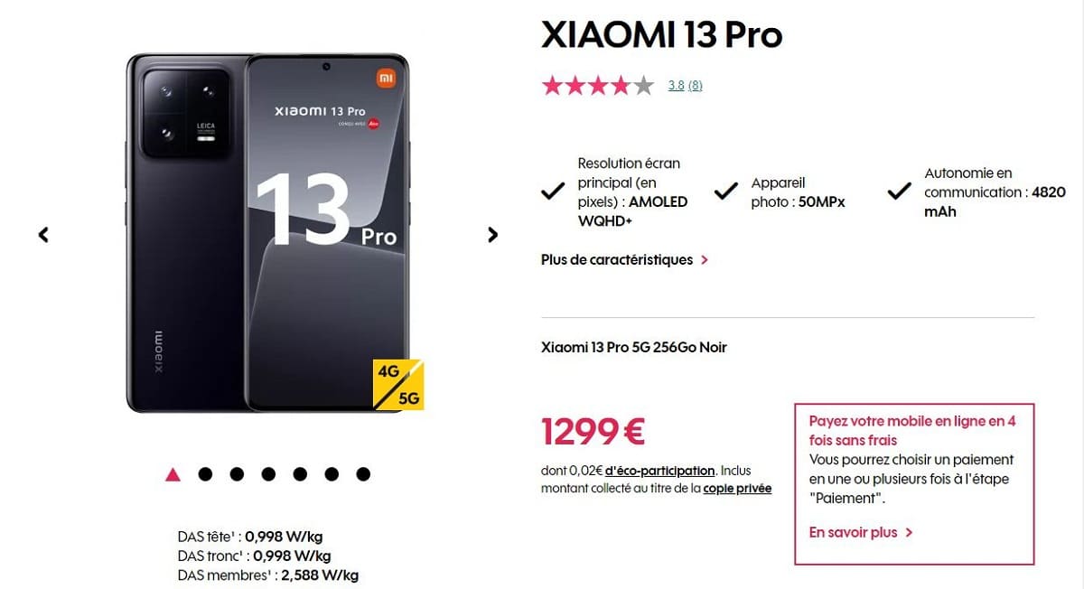 Le nouveau Xiaomi 13 Pro et les offres Sosh à des prix imbattables